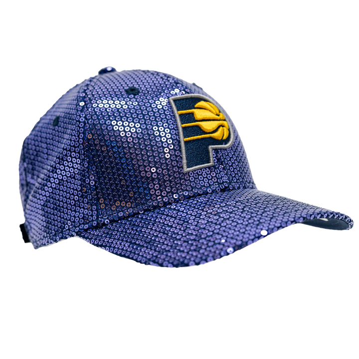 Women's Indiana Pacers Sequin 9Forty Hat in Navy by New Era