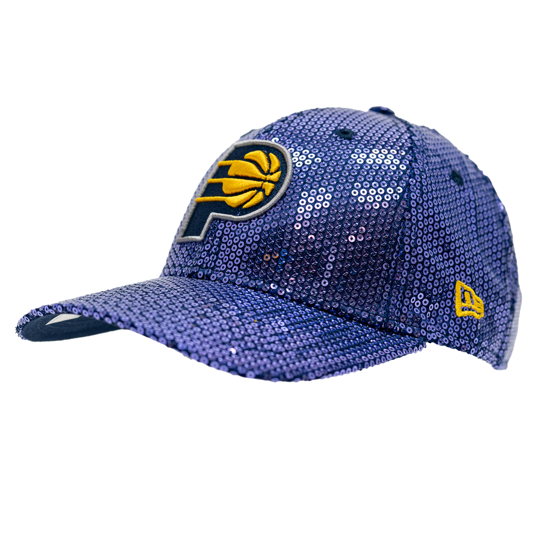 Women's Indiana Pacers Sequin 9Forty Hat in Navy by New Era
