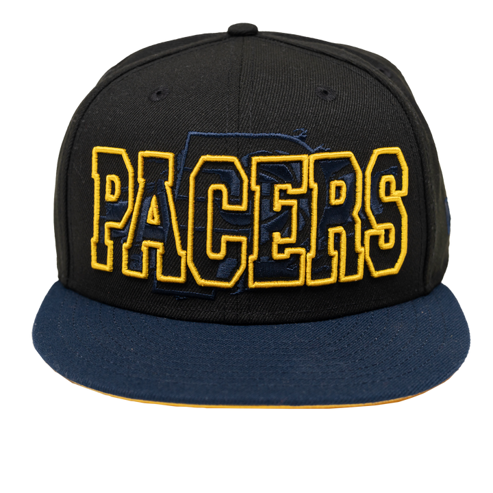Adult Indiana Pacers Splatter 9Fifty Hat in Black by New Era