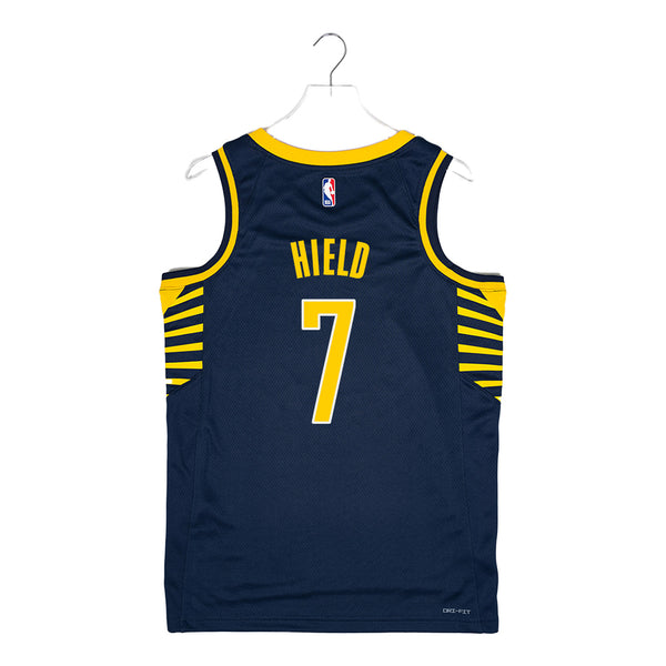 Adult Indiana Pacers #7 Buddy Hield Icon Swingman Jersey by Nike In Blue - Back View