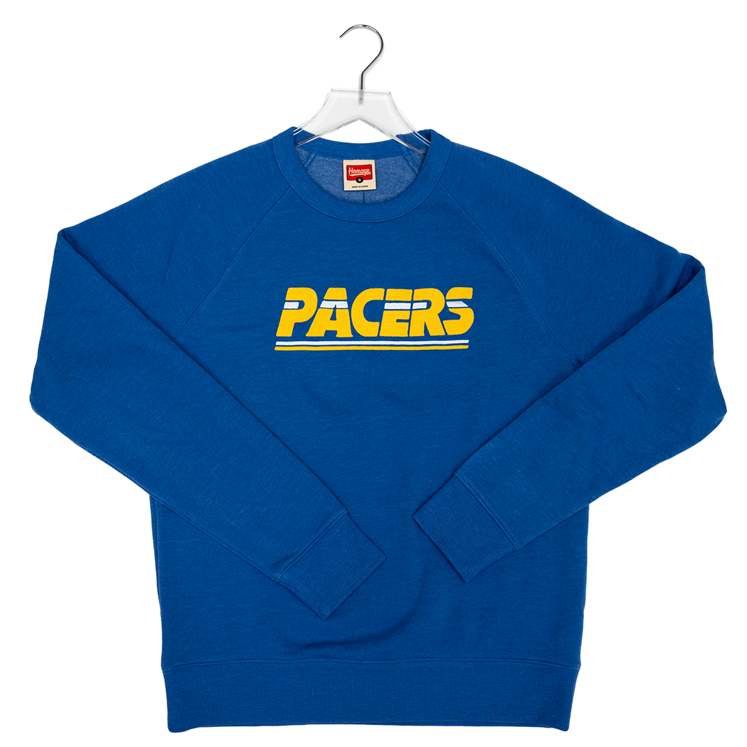 Adult Indiana Pacers Hardwood Classics Crewneck Sweatshirt in Royal by Homage
