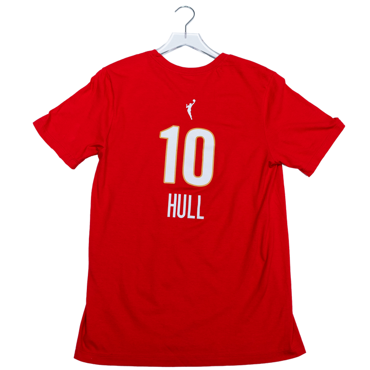 Adult Indiana Fever #10 Lexie Hull 2026 Rebel Name and Number T-Shirt in Red by Nike