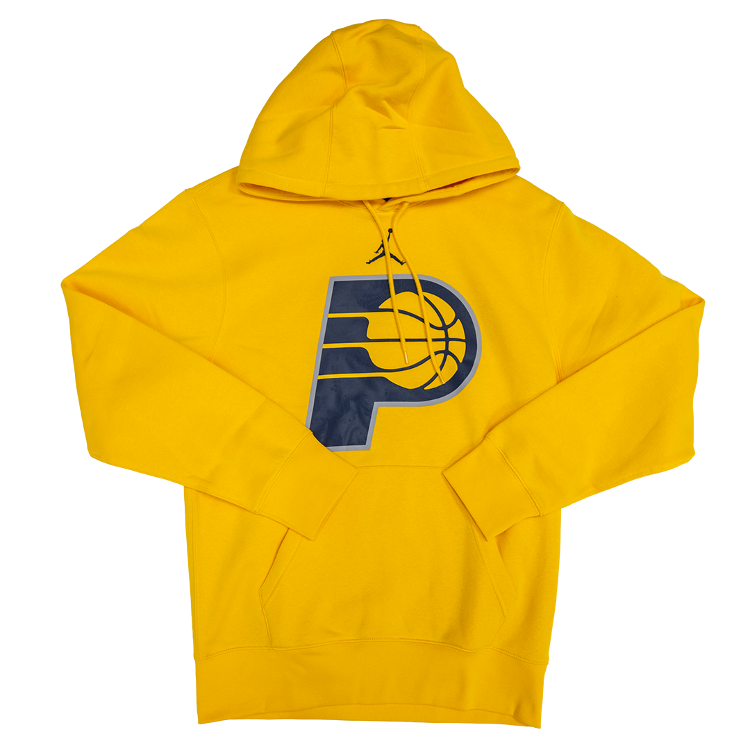 Adult Indiana Pacers Primary Logo Hooded Sweatshirt in Gold by Jordan