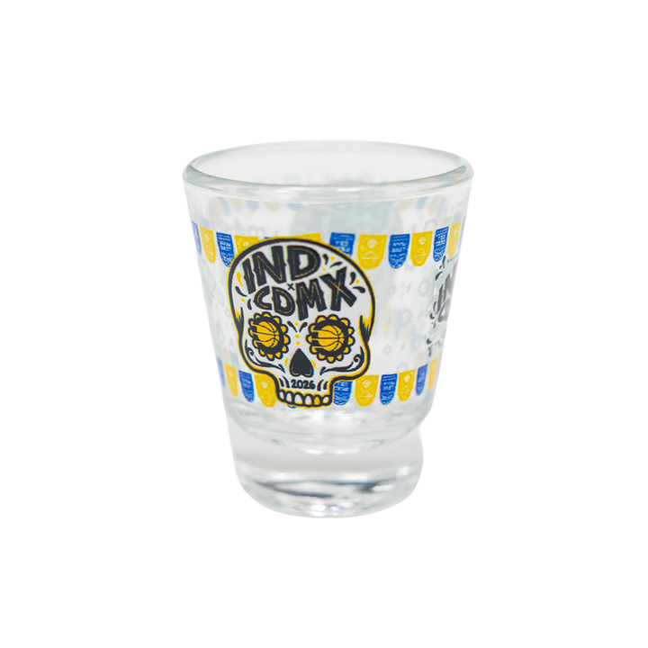 Indiana Pacers CDMX Game Shot Glass in Gold by Rico Industries Inc.