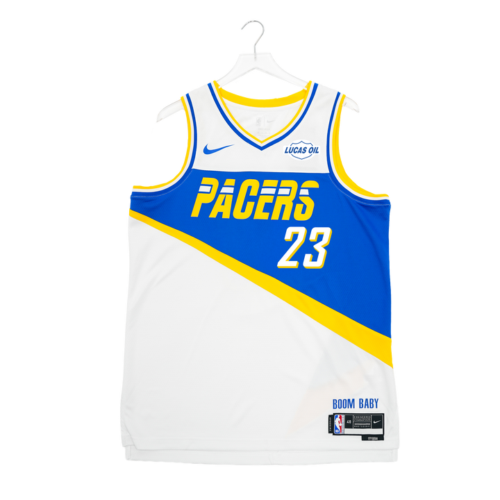 Adult Indiana Pacers #23 Aaron Nesmith 25-26' CITY EDITION Swingman Jersey in White by Nike
