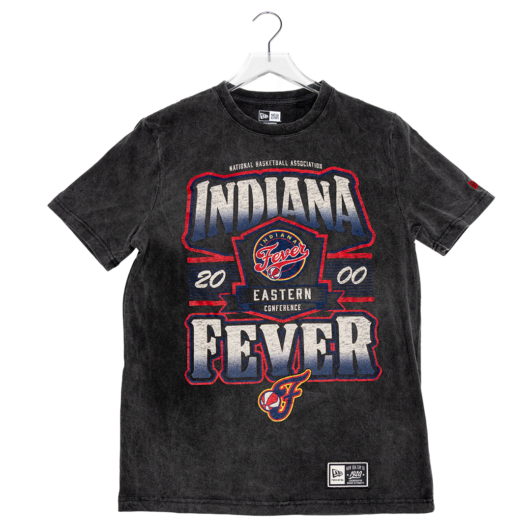 Adult Indiana Fever Mineral Washed T-shirt in Black by New Era
