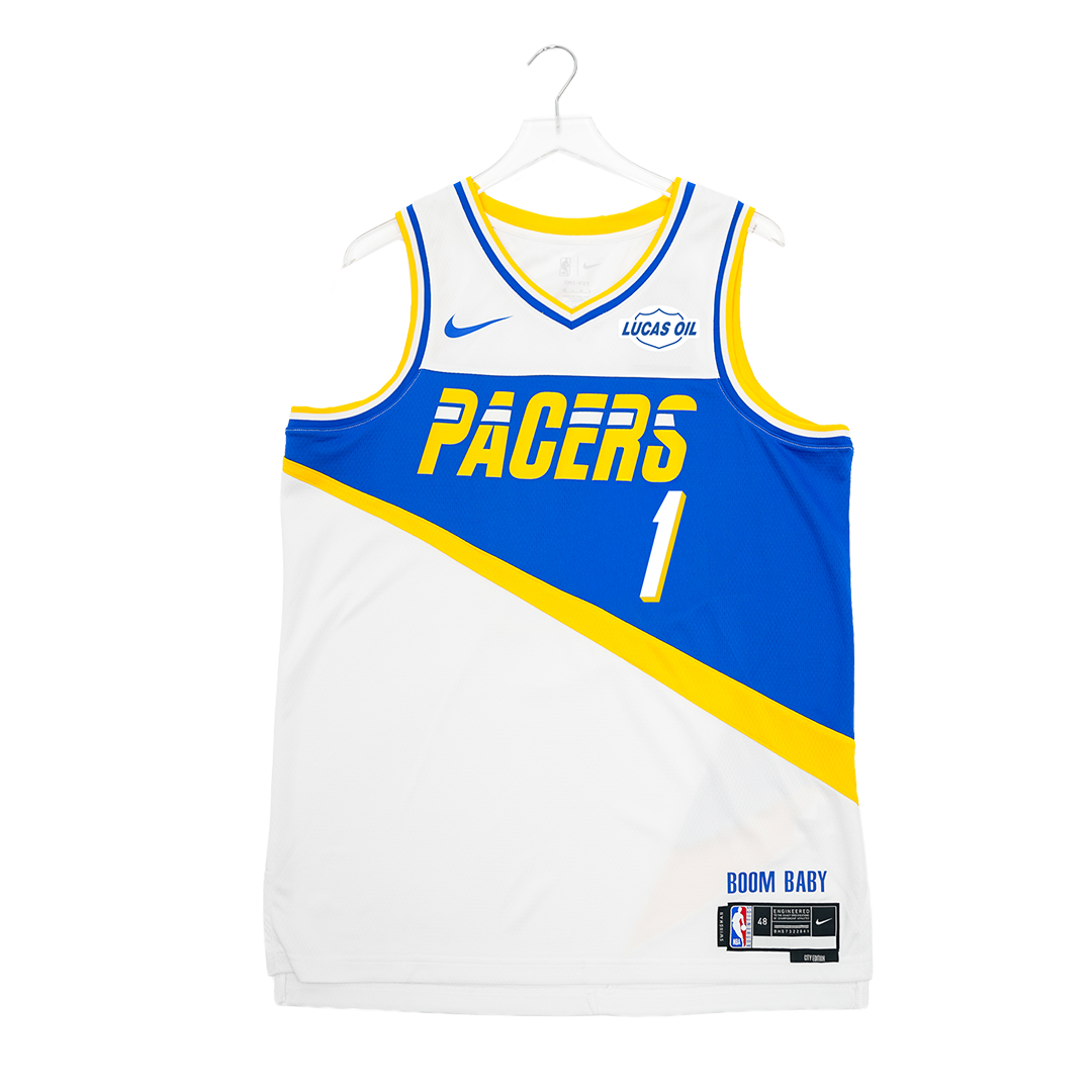 Adult Indiana Pacers #1 Obi Toppin 25-26' CITY EDITION Swingman Jersey in White by Nike