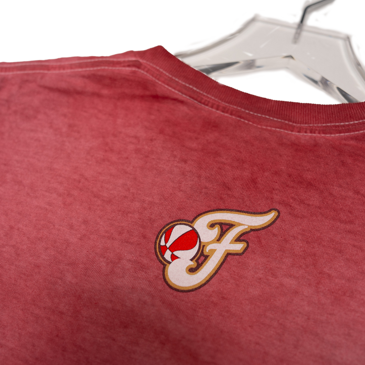 Adult Indiana Fever Short Sleeve Rebel Script T-Shirt in Red by Fever Team Store