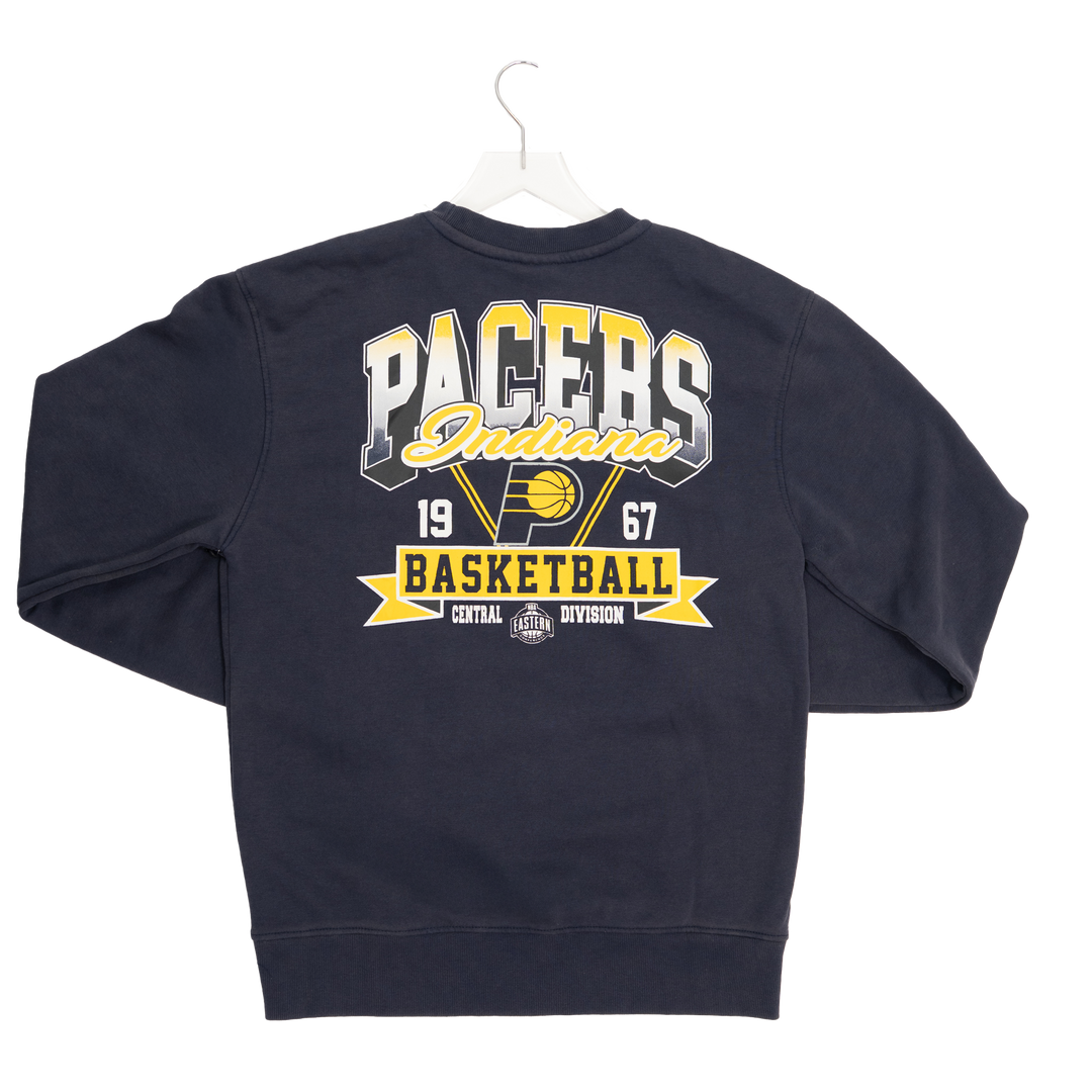 Adult Indiana Pacers Big Ups Crewneck Sweatshirt in Navy by Pacers Team Store