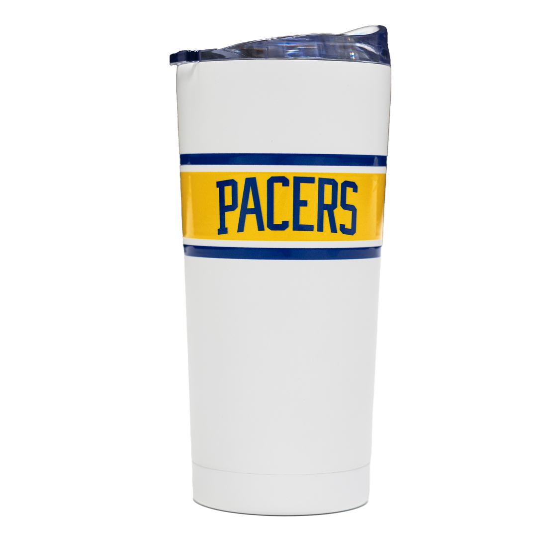 Indiana Pacers ABA Hardwood Classics 20oz Powder Coat Tumbler in White by Logo