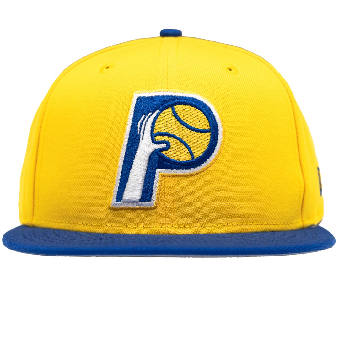 Adult Indiana Pacers ABA Hardwood Classics Two-Tone 9FIFTY Hat in Gold by New Era