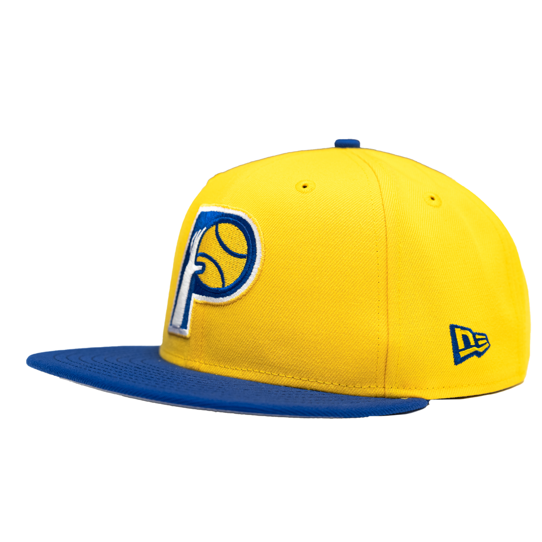Adult Indiana Pacers ABA Hardwood Classics Two-Tone 9FIFTY Hat in Gold by New Era