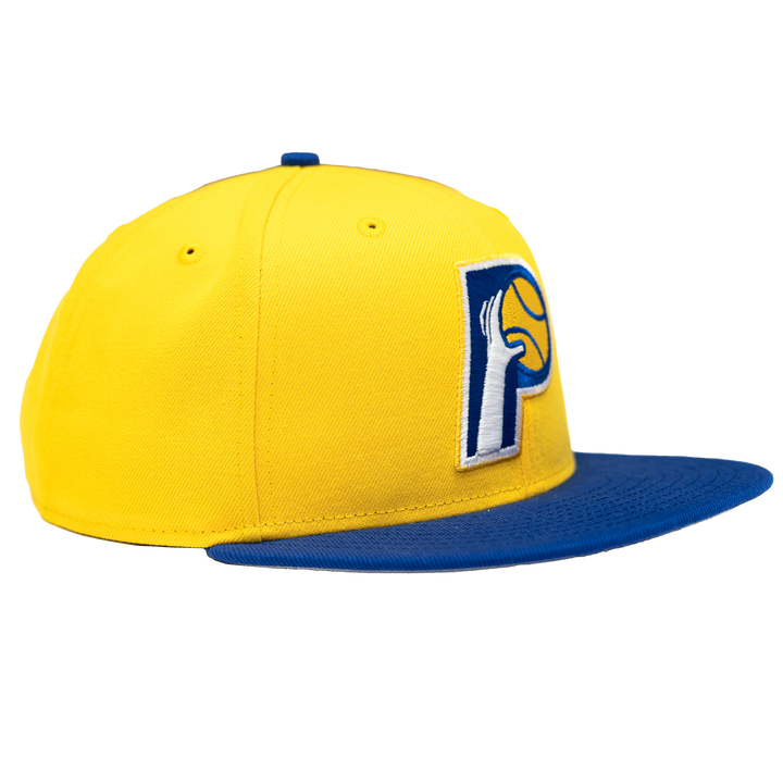 Adult Indiana Pacers ABA Hardwood Classics Two-Tone 9FIFTY Hat in Gold by New Era