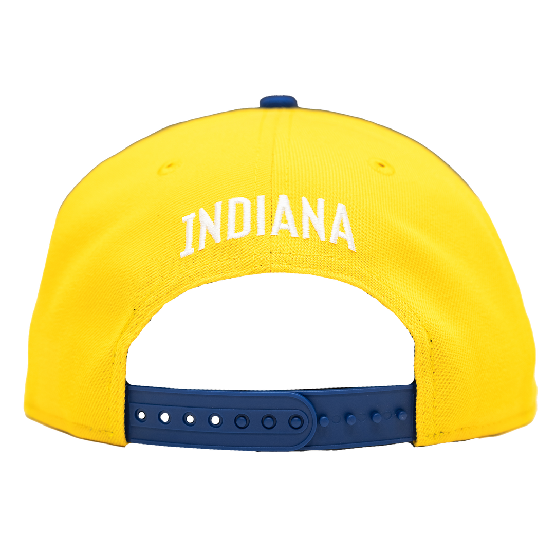 Adult Indiana Pacers ABA Hardwood Classics Two-Tone 9FIFTY Hat in Gold by New Era