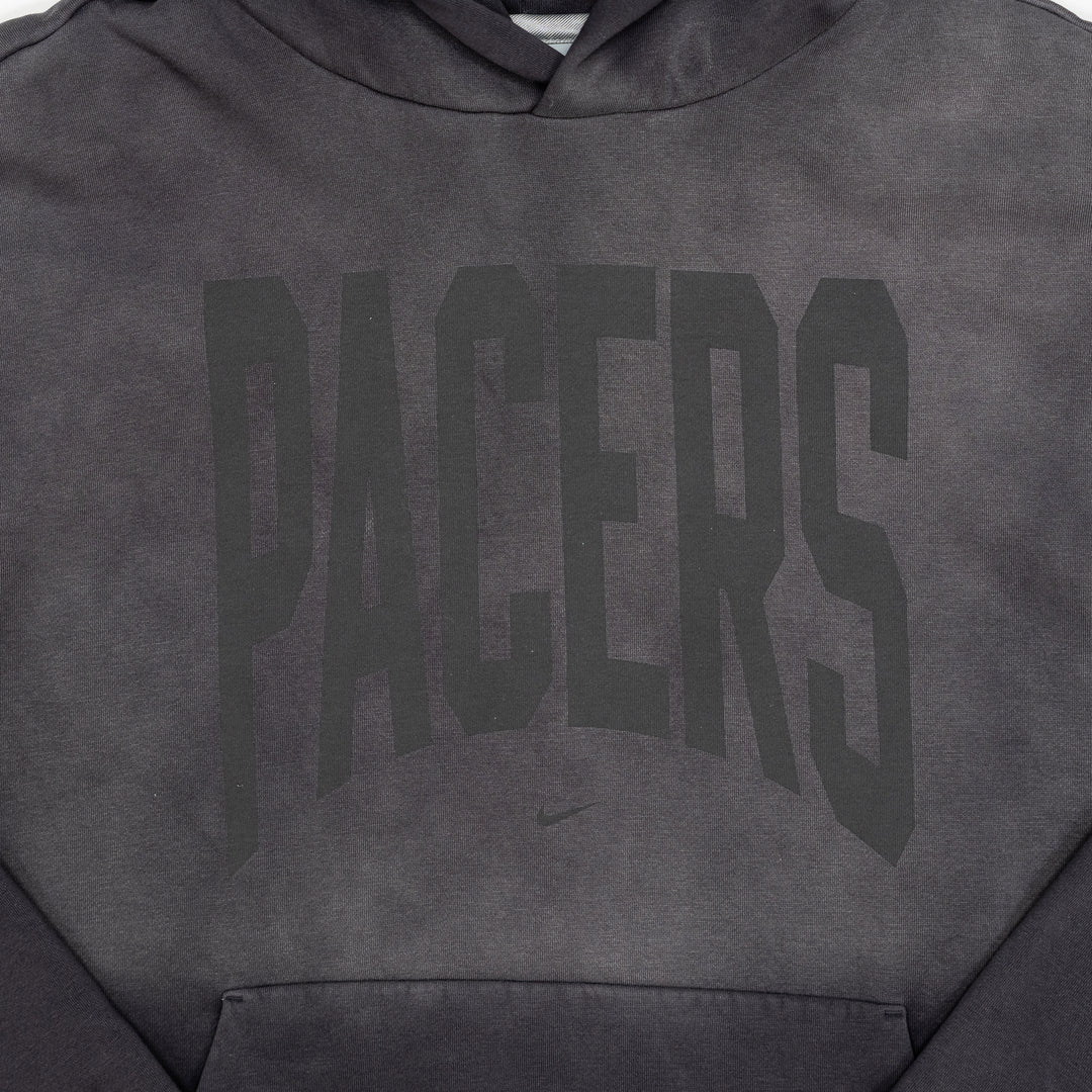 Adult Indiana Pacers 26-27' Team Travel Washed Hooded Sweatshirt in Charcoal by Nike