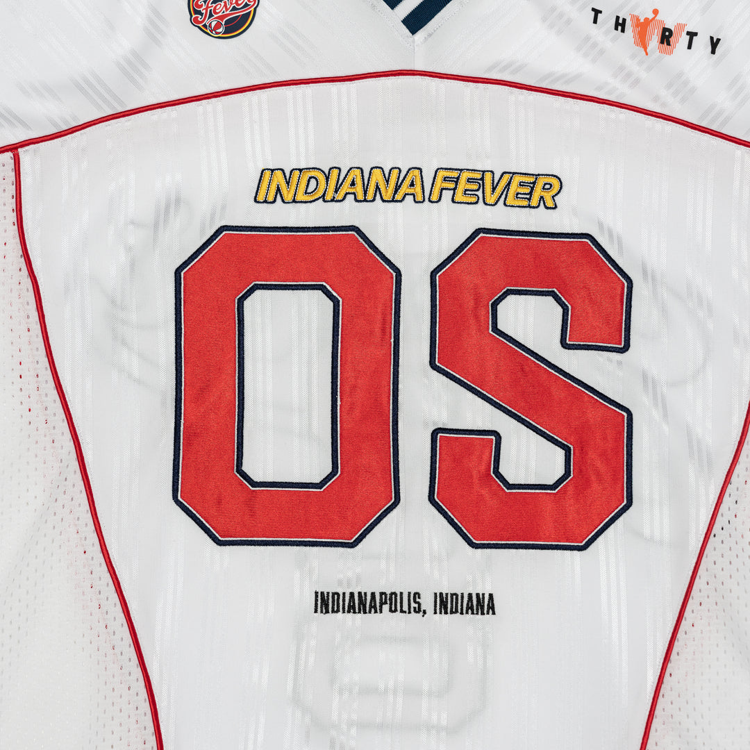 Womens Indiana Fever Boxy Crop Jersey in White by OFF SEASON