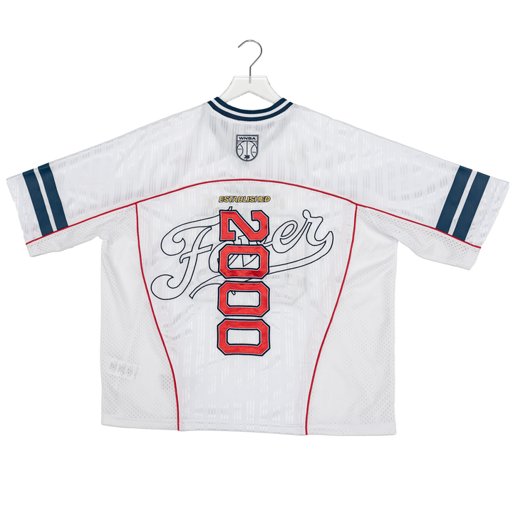 Womens Indiana Fever Boxy Crop Jersey in White by OFF SEASON