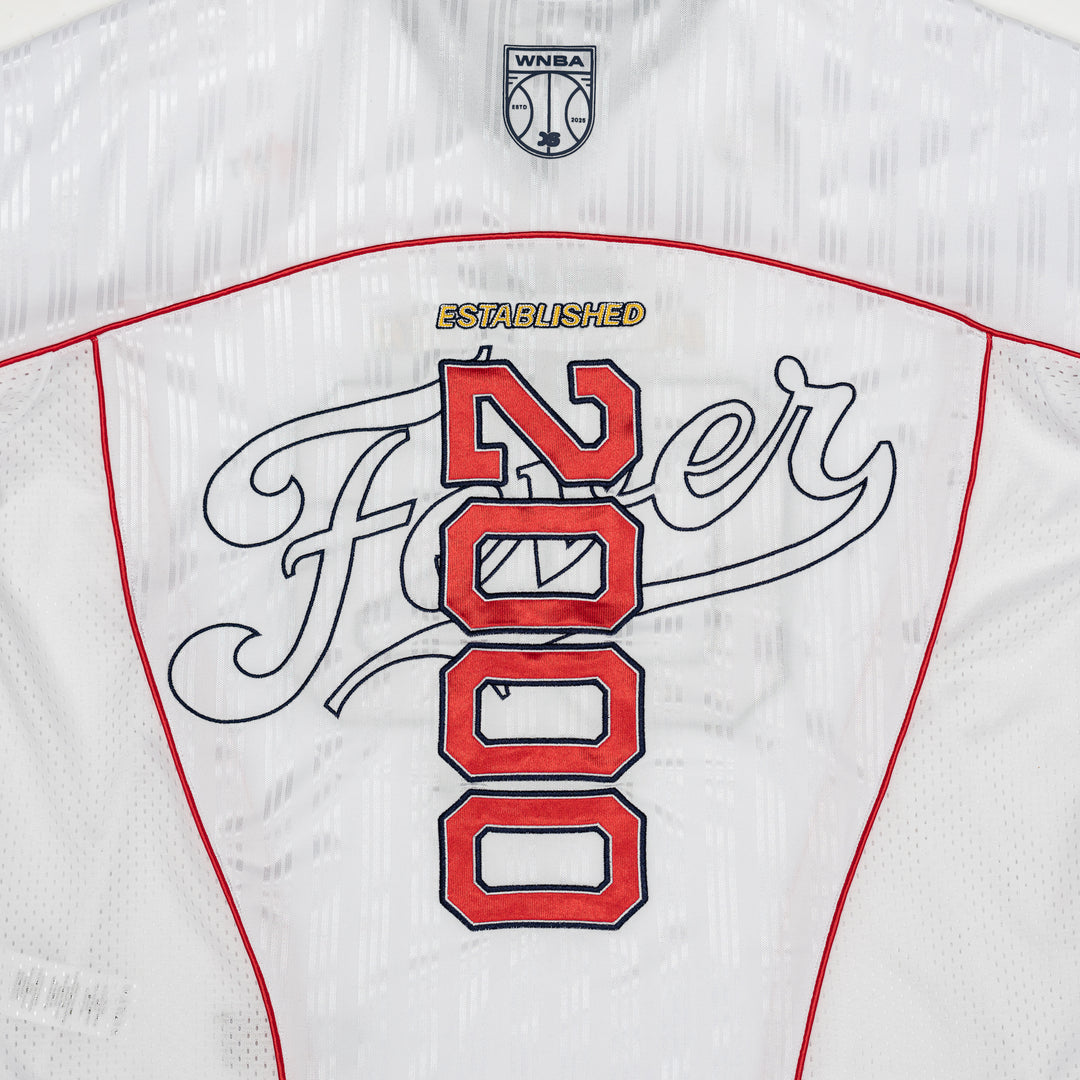 Womens Indiana Fever Boxy Crop Jersey in White by OFF SEASON