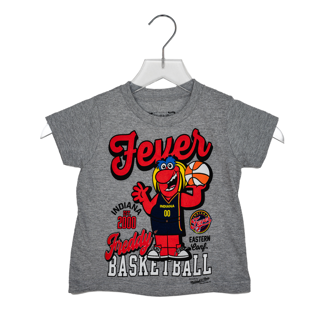Toddler Indiana Fever Freddy Fever T-shirt in Grey by Mitchell & Ness