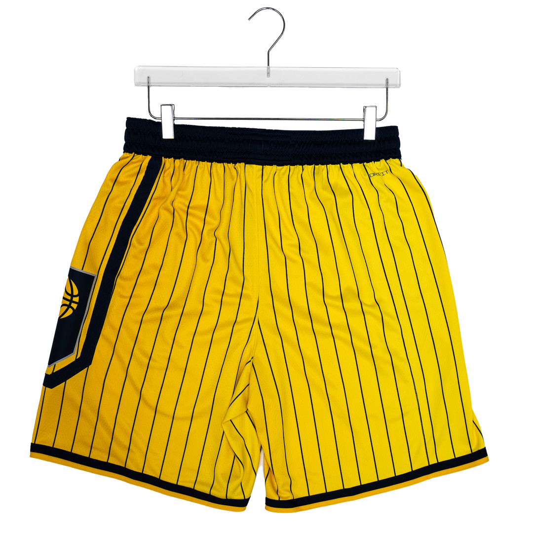 Adult Indiana Pacers 26-27' Statement Swingman Shorts in Gold by Jordan