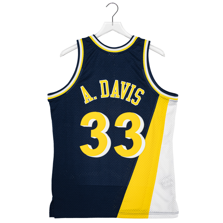 Adult Indiana Pacers #33 Antonio Davis Flo-Jo Hardwood Classic Jersey in Navy by Mitchell & Ness