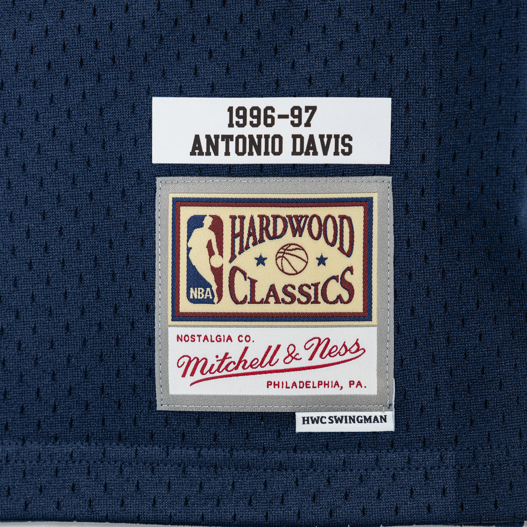 Adult Indiana Pacers #33 Antonio Davis Flo-Jo Hardwood Classic Jersey in Navy by Mitchell & Ness