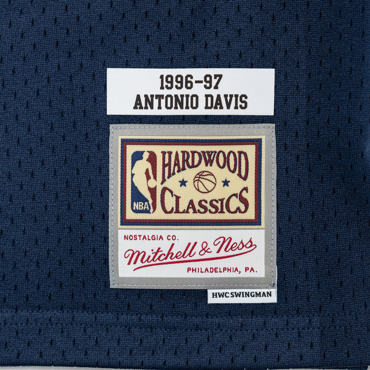 Adult Indiana Pacers #33 Antonio Davis Flo-Jo Hardwood Classic Jersey in Navy by Mitchell & Ness