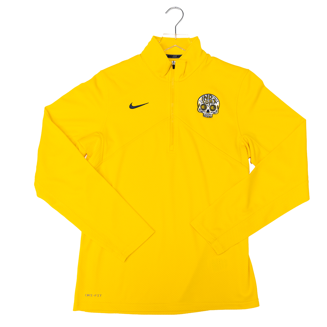 Adult Indiana Pacers CDMX Game 1/4 Zip Pullover in Gold by Nike