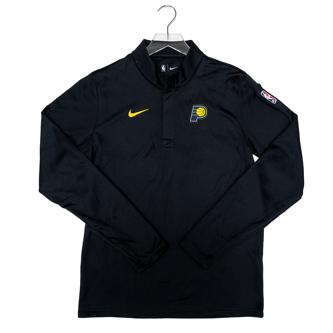 Adult Indiana Pacers 1/4 Zip Intensity Pullover in Black by Nike