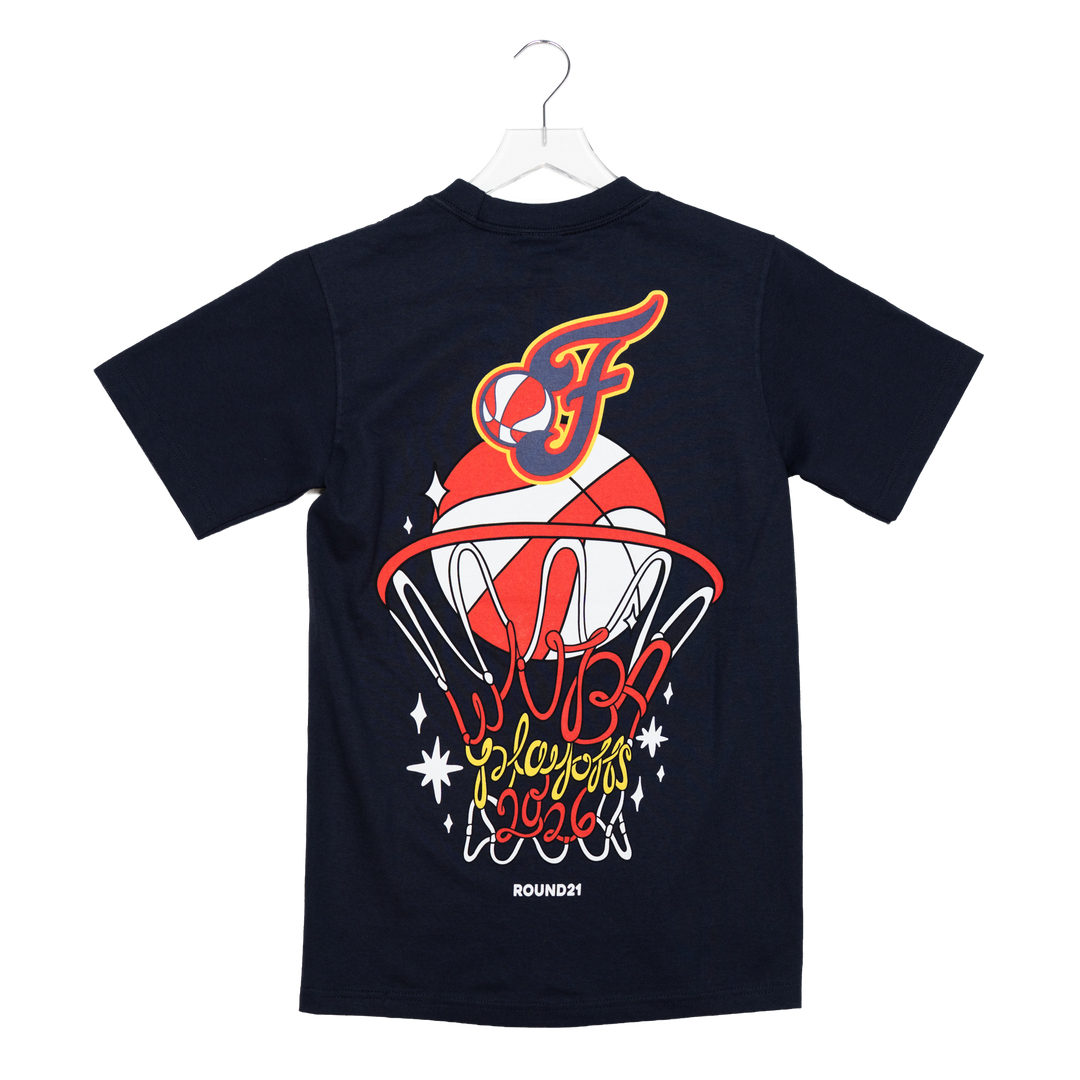 Adult Indiana Fever 2026 WNBA Playoffs RISE UP INDY T-shirt in Red by Round21