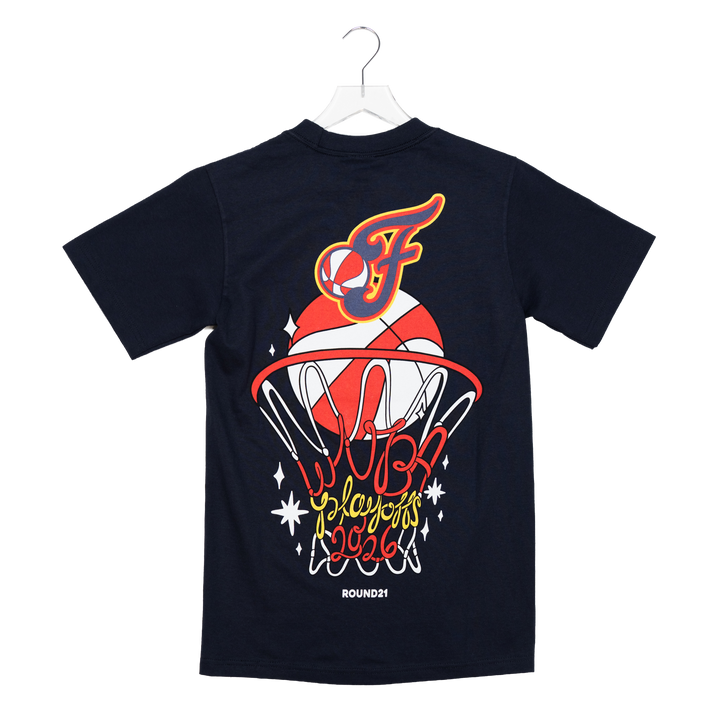 Adult Indiana Fever 2026 WNBA Playoffs RISE UP INDY T-shirt in Red by Round21