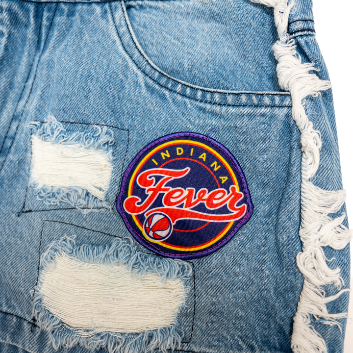 Women’s Indiana Fever Denim Shorts in Demin by FISLL