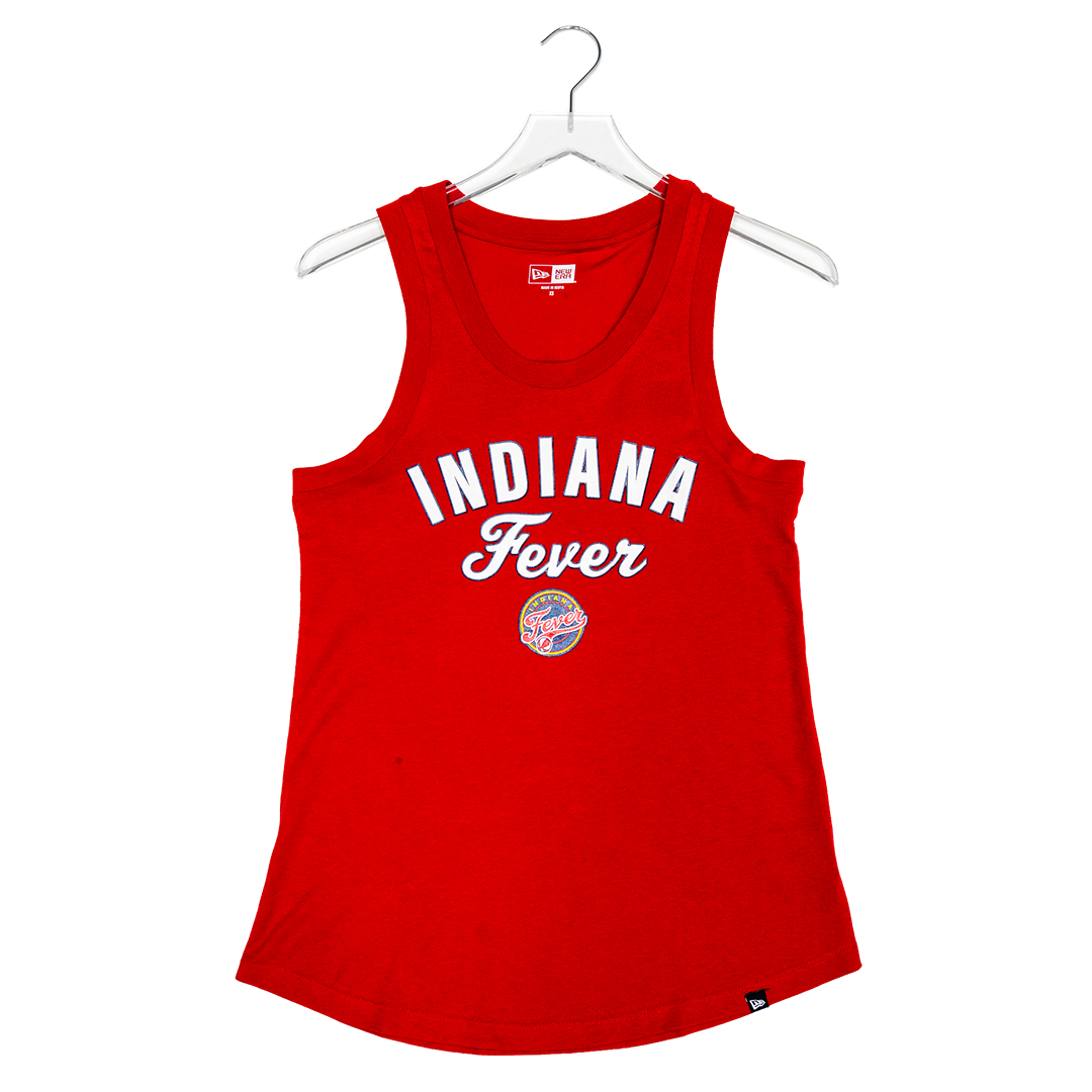 Women's Indiana Fever Glitter Tank Top in Red by New Era