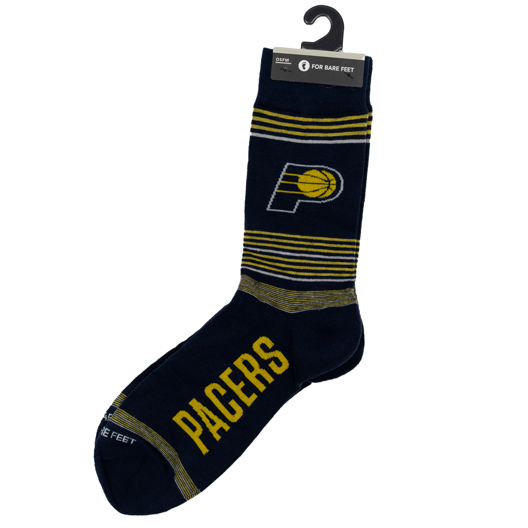 Adult Indiana Pacers Gradient Stripe Socks in Navy by For Bare Feet