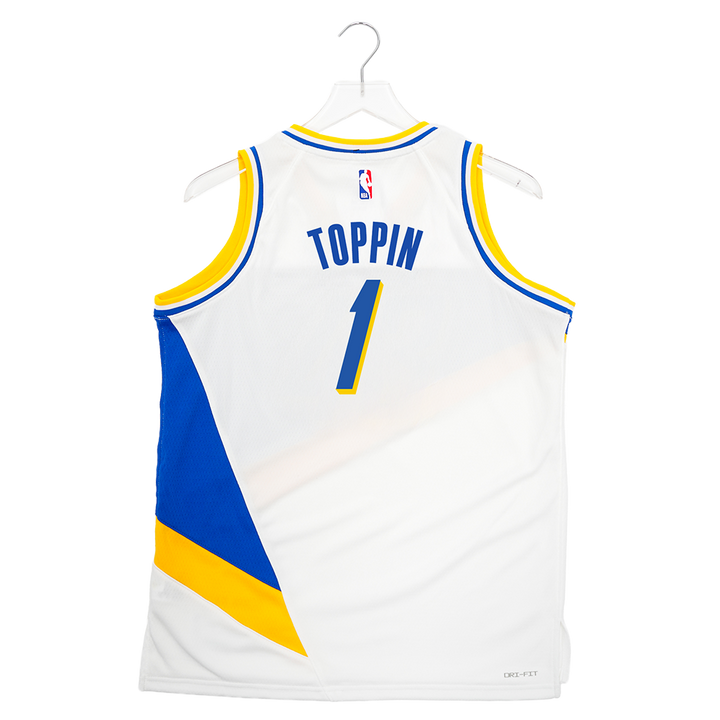 Youth Indiana Pacers #1 Obi Toppin 25-26' CITY EDITION Swingman Jersey in White by Nike