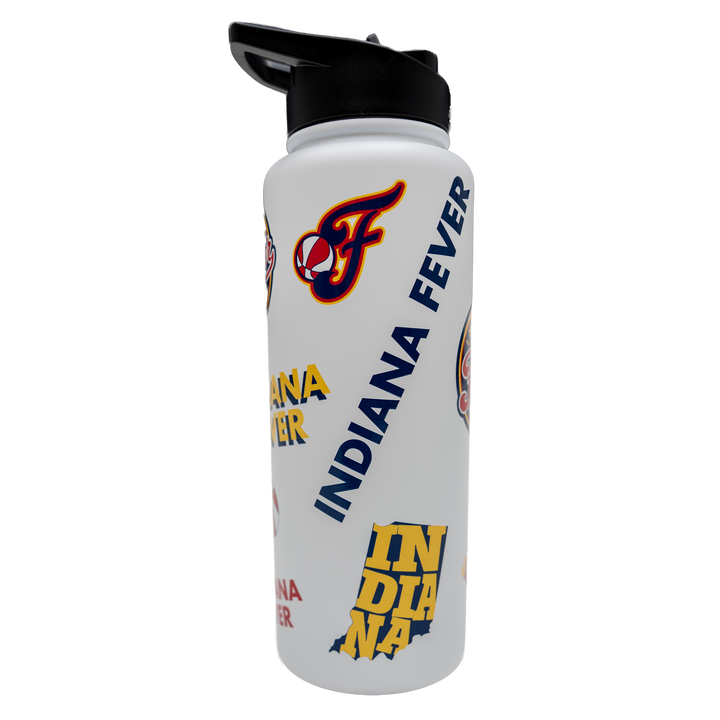 Indiana Fever 34oz Quencher Water Bottle in White by Logo Brands
