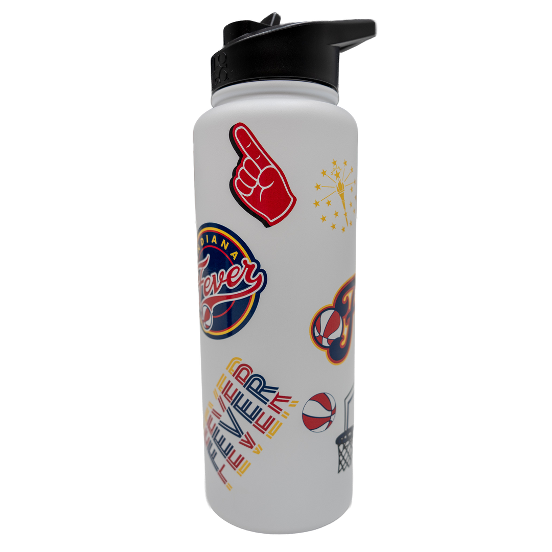 Indiana Fever 34oz Quencher Water Bottle in White by Logo Brands