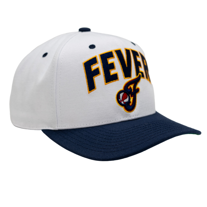 Adult Indiana Fever Post Season Pro Crown Snapback Hat in White by Mitchell & Ness