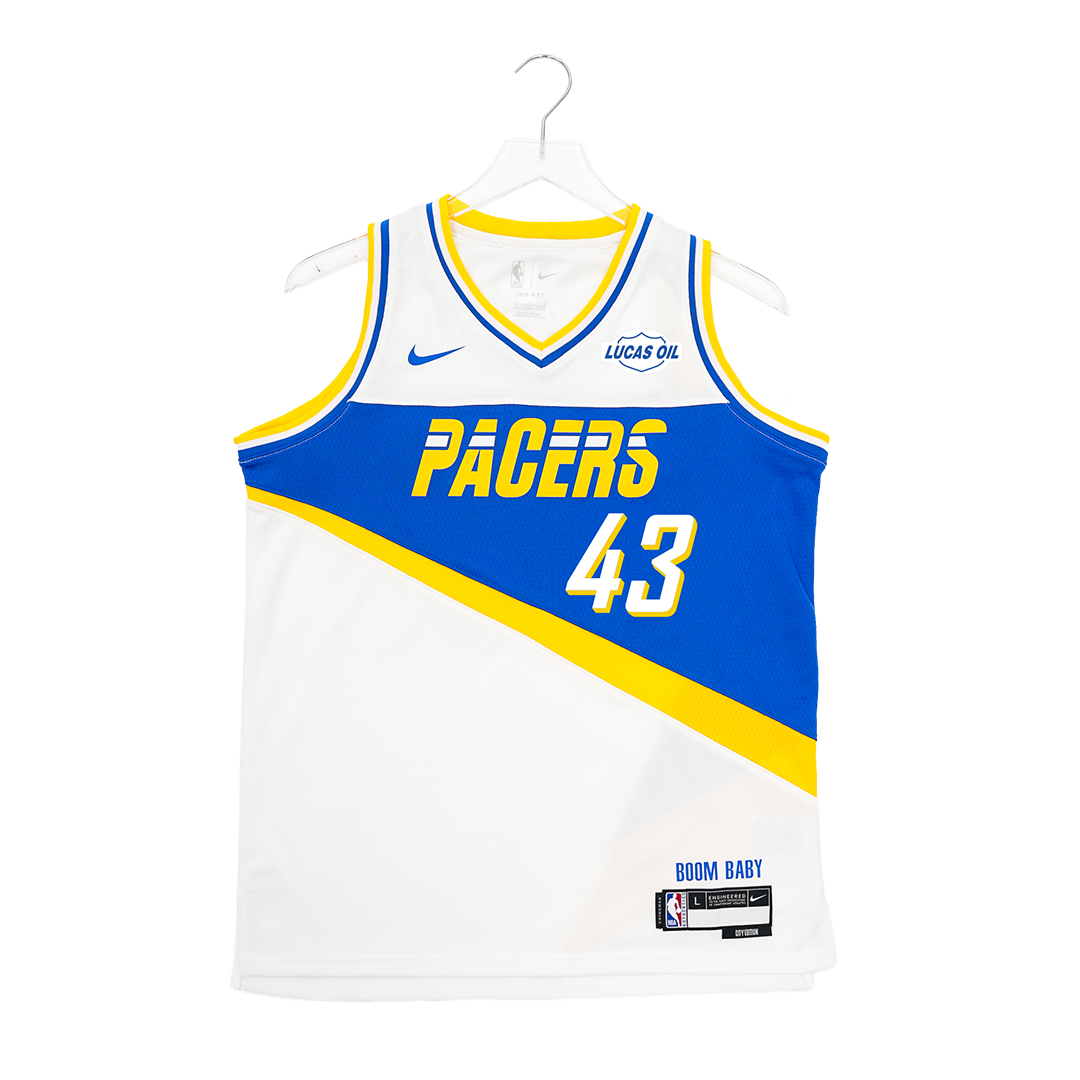 Youth Indiana Pacers 25-26 CITY EDITION 43 Pascal Siakam Swingman Jersey in White by Nike