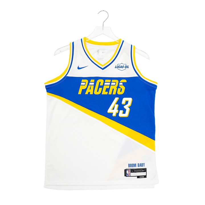 Youth Indiana Pacers 25-26 CITY EDITION 43 Pascal Siakam Swingman Jersey in White by Nike