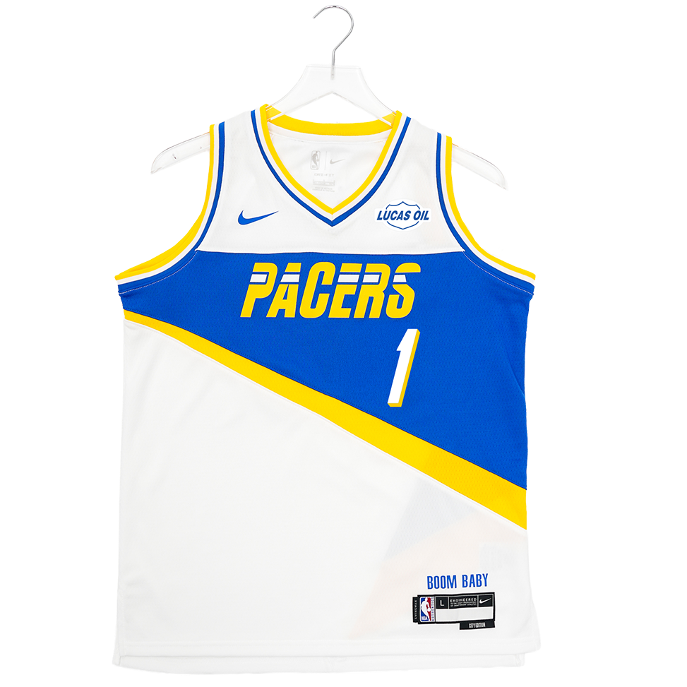 Youth Indiana Pacers #1 Obi Toppin 25-26' CITY EDITION Swingman Jersey in White by Nike
