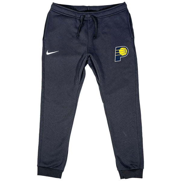 Adult Indiana Pacers Primary Logo Club Fleece Sweatpants in Charcoal by Nike - Front View