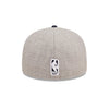 Adult Indiana Pacers Heather Patch 59Fifty Hat by New Era In Grey & Blue - Back View