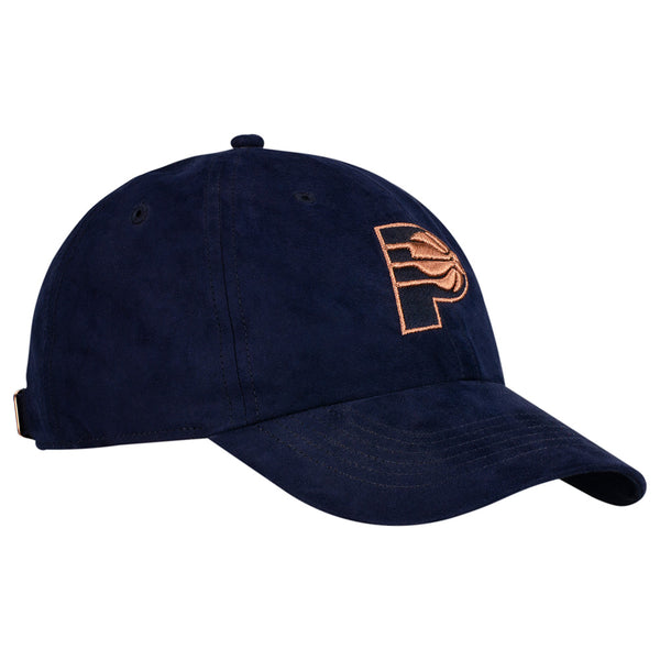 Women's Indiana Pacers Uptown Suede Clean Up Hat by 47' in Navy - Right View
