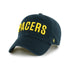 Adult Indiana Pacers Script Clean Up Hat by 47' In Blue & Gold - Angled Left Side View