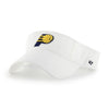 Adult Indiana Pacers Primary Logo Clean Up Visor in White by 47' - Angled Front Left View