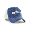 Adult Indiana Pacers Riverbank Trucker Hat by 47' In Blue & White - Angled Right Side View