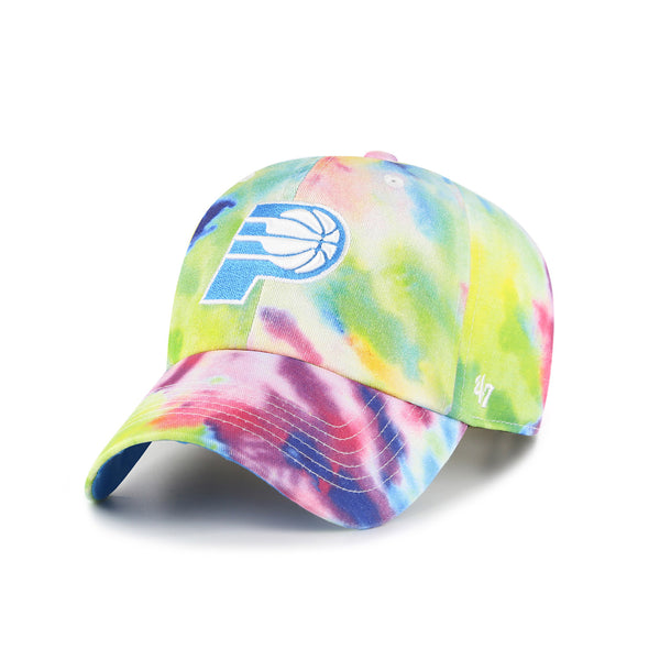 Youth Girls Indiana Pacers Spectral Clean Up Hat by 47' In Tie-Dye - Angled Front Left View
