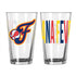 Indiana Fever Overtime 16oz Pint Glass by Boelter Brands in Clear - Front and Back View