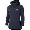 Womens Indiana Pacers Nike Dry Showtime Hooded Fleece in Navy - Front View
